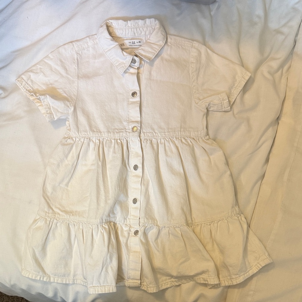 White Button-Up Dress